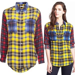 Equipment silk button down blouse top s small